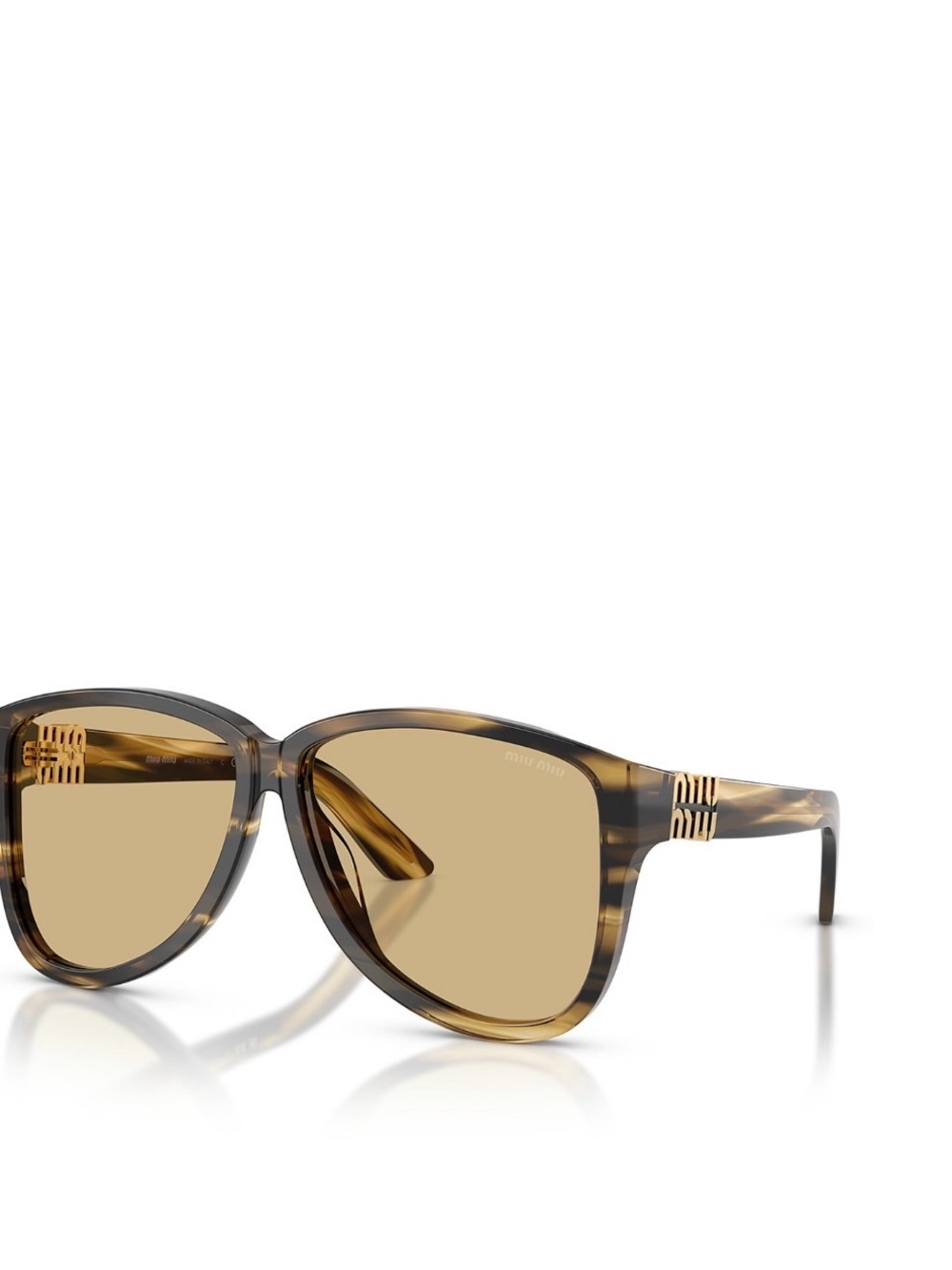 Miu Miu Tortoiseshell Frame with Brown Lenses Women's Sunglasses